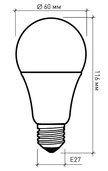 Светодиодная лампа "ПОЧТИ ДАРОМ" ES-A60-10W-CW-E27 (1 штука/упак)
