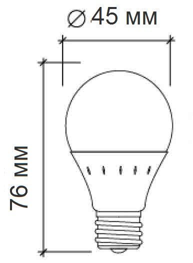 Светодиодная лампа "шарик" LC-G45-6-WW-220-E27