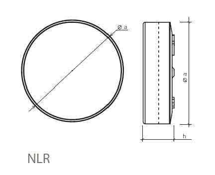 Накладной светодиодный светильник NLR-13W AC170-265V 13W  (Теплый белый)