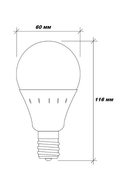 Светодиодная лампа "груша" LC-A60-15-NW-220-E27