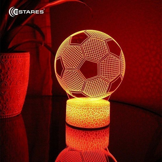 Светодиодный светильник, ночник OKKO RGB 3D "ФУТБОЛ"